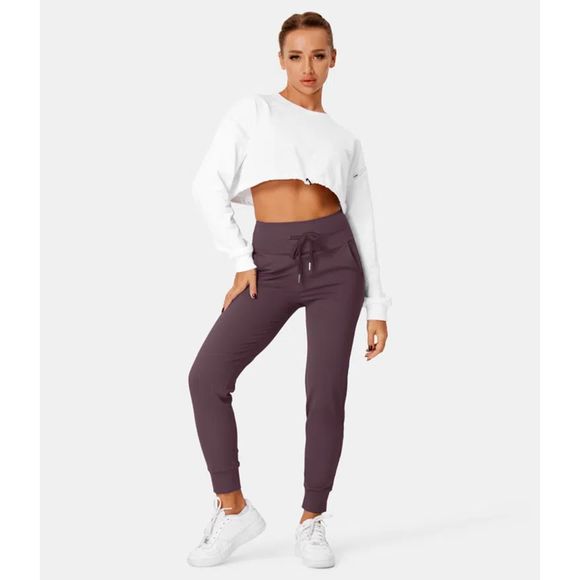 Halara Cloudful Air Fabric High Waisted Drawstring Full Length Joggers SIZE: SM - Picture 2 of 9